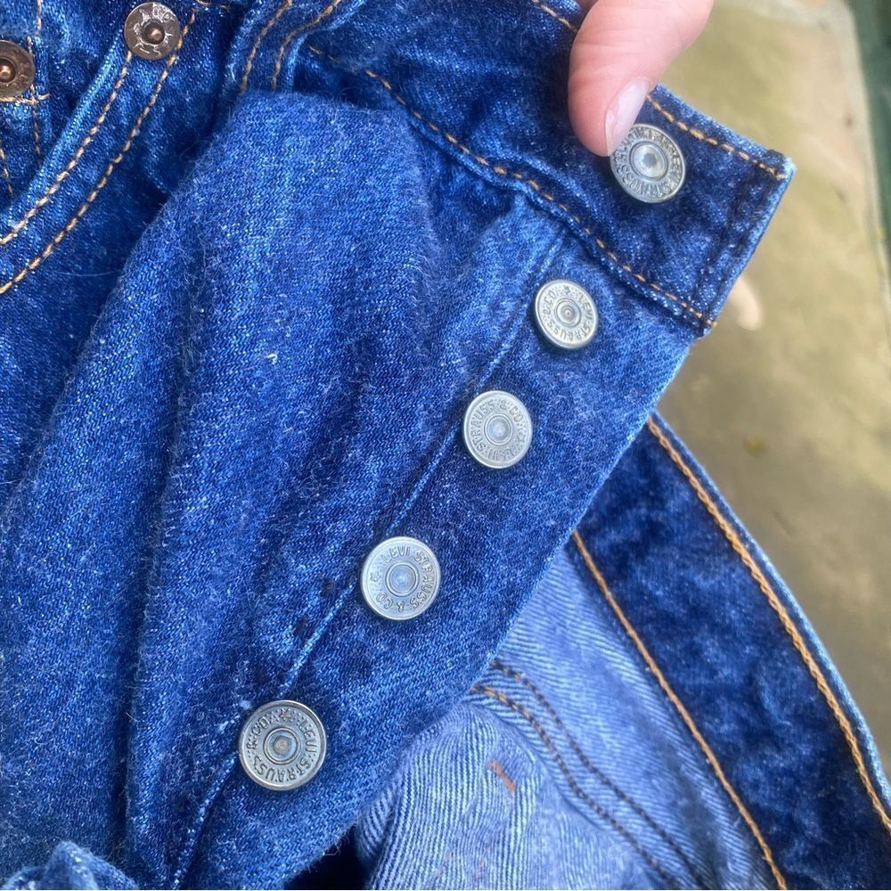 Levi's 17501 vintage made in USA Women's High Rise Jeans in Deep Blue size 11 - Picture 4 of 14